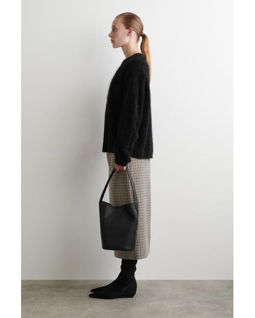 COS Black Brushed-Cashmere Crew-Neck Sweater