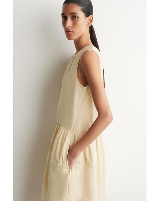 COS Natural Panelled Mini Dress