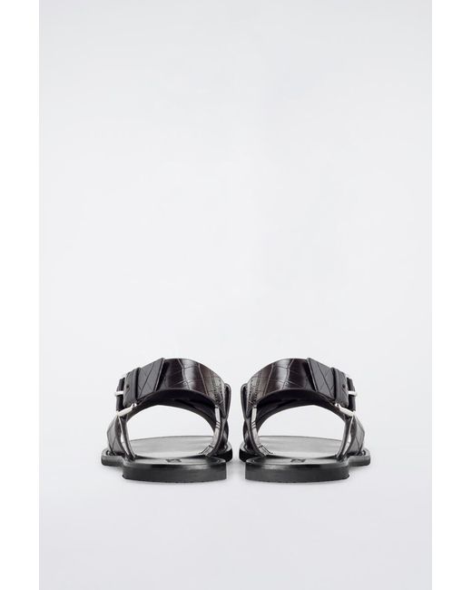 COS White Woven Leather Sandals for men