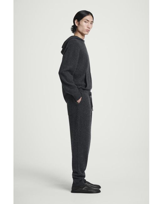 COS Gray Boiled-cashmere Tapered JOGGERS for men