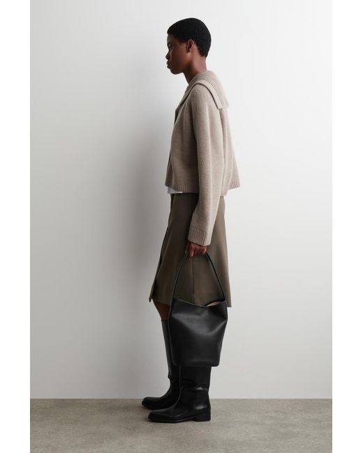 COS Natural Sailor-Collar Wool Cardigan