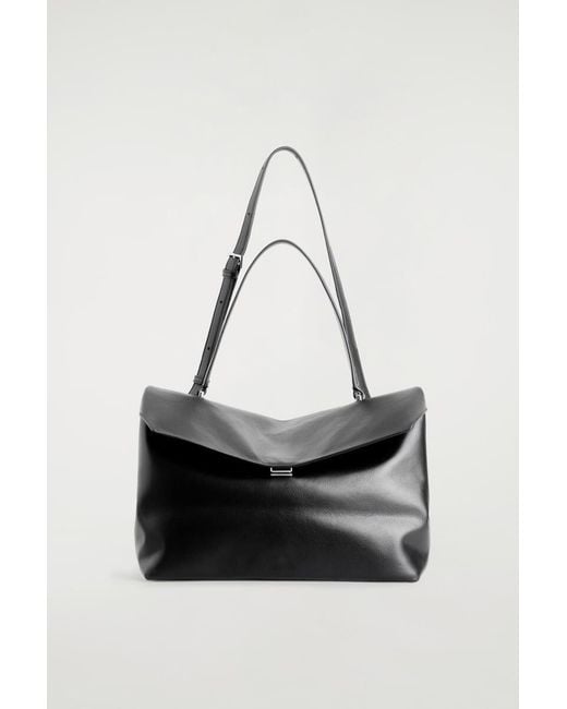 COS Black Trullo Flap Bag