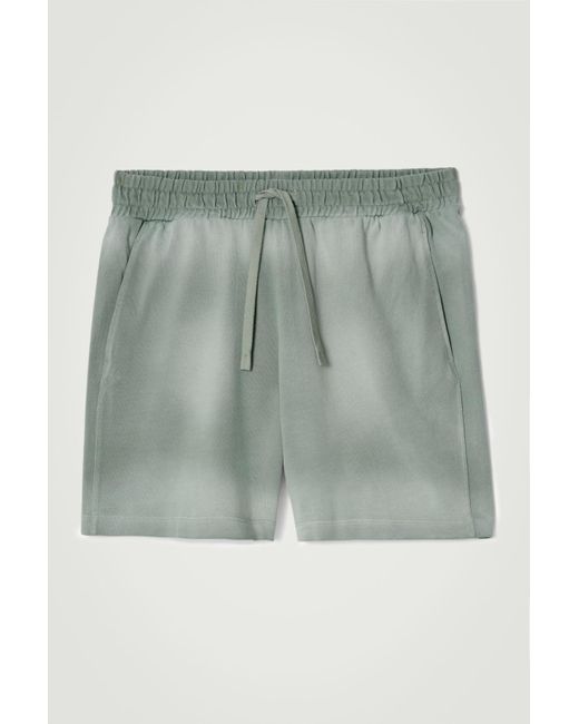 COS Green Washed-jersey Drawstring Shorts for men