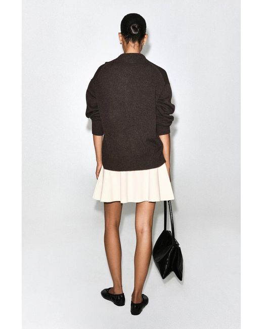 COS Natural Knitted Flared Mini Skirt