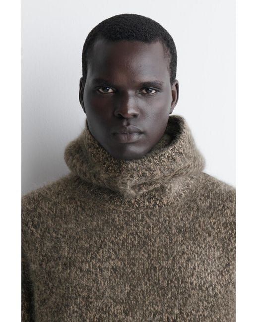 COS Green Brushed-Cashmere Balaclava for men