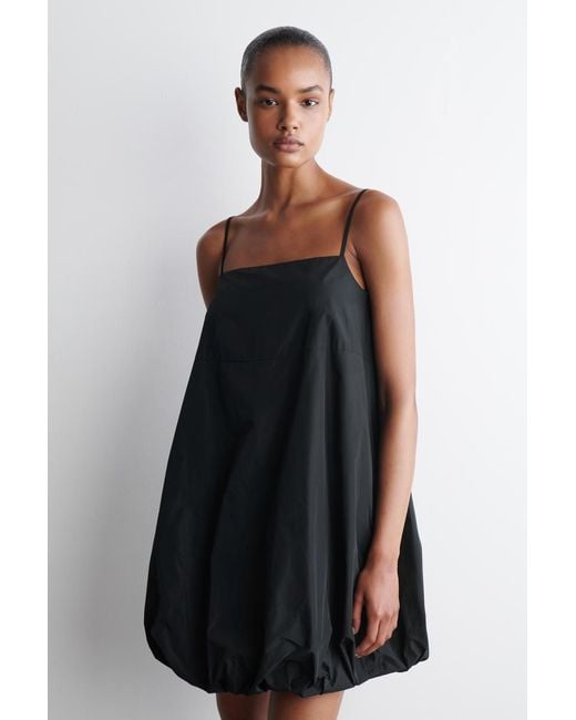 cos black dress mini COS Sleeveless Pleated Mini Dress, Black, 8 main image 1