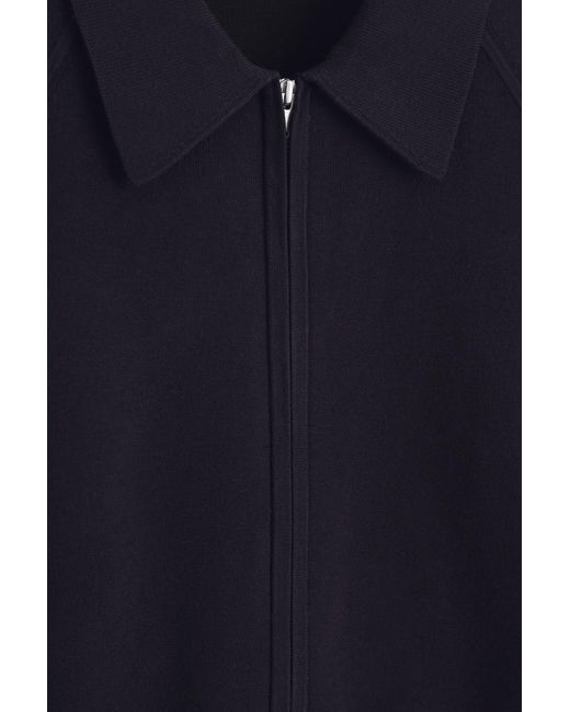 COS Blue Double-Faced Knitted Jacket