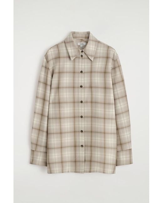 COS Natural Checked Flannel Shirt