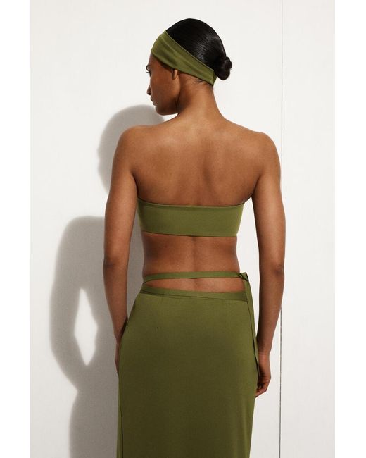 COS Green Bandeau Bikini Top