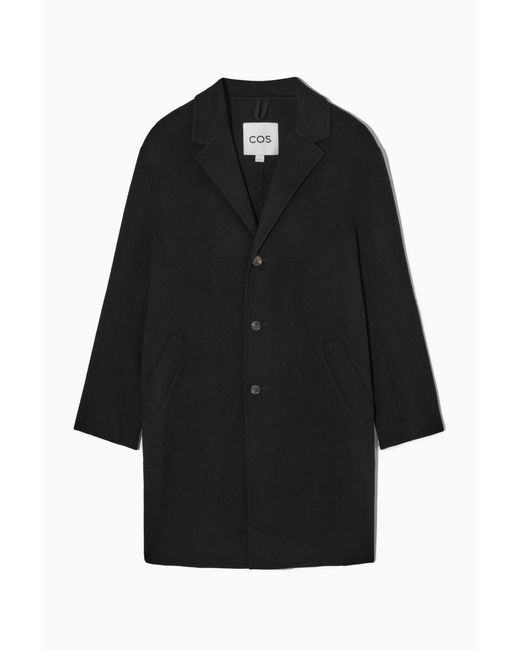 COS Black Relaxed-fit Double-faced Wool Coat for men