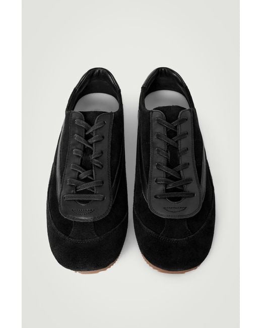 COS Black Minimal Suede Trainers for men