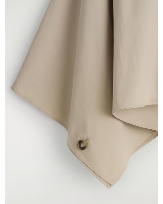 COS Natural Cropped Trench Coat Cape