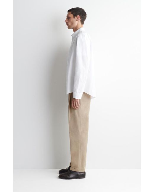 COS Natural Cotton Regular-Fit Straight-Leg Trousers for men