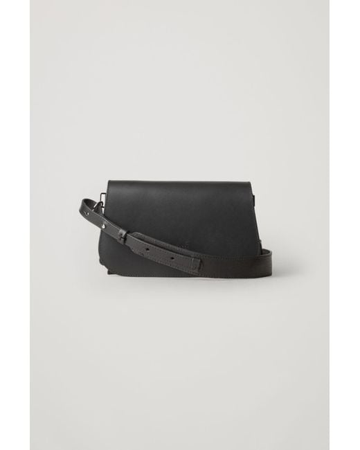 COS Small Leather Crossbody Bag in Black | Lyst UK