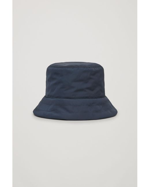 COS Synthetic Padded Bucket Hat in Navy 