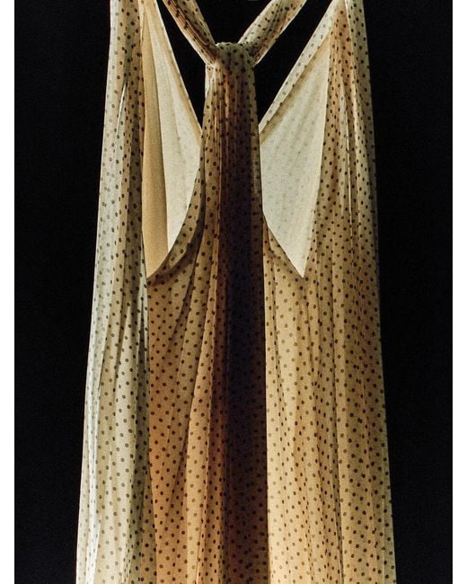 COS White Tie-Detail Pleated Georgette Maxi Dress