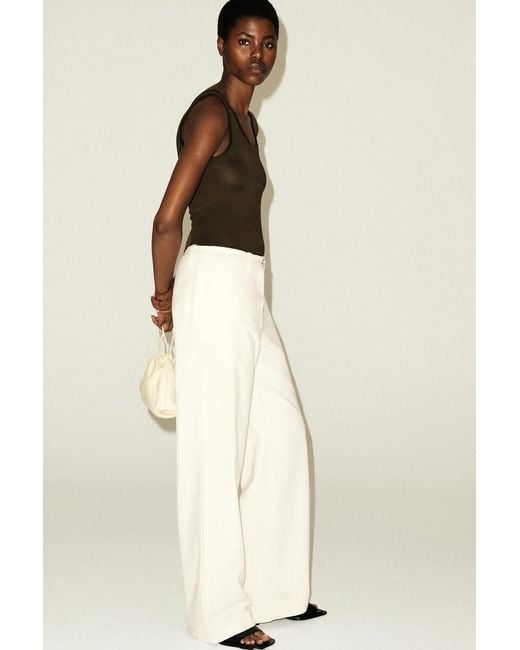 COS Brown Scoop-Neck Silk-Jersey Tank Top