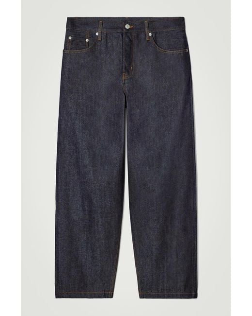 COS Blue Dome Raw Selvedge Straight-leg Jeans for men