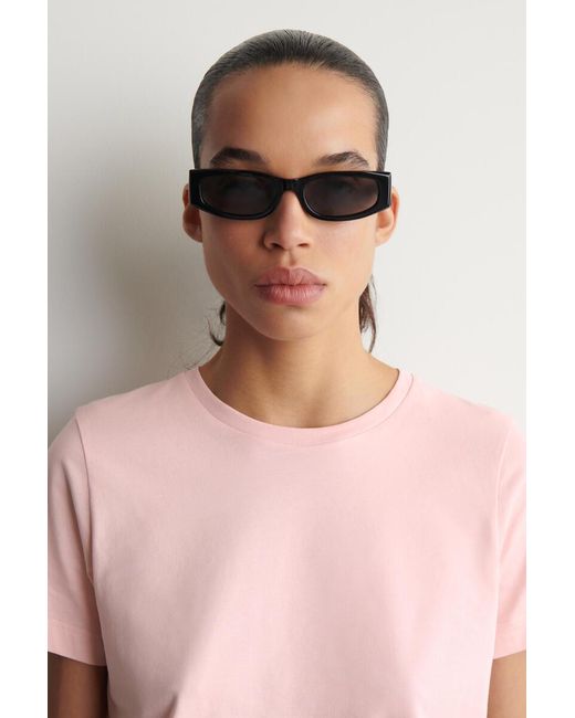 COS Pink Cotton Crew-Neck T-Shirt