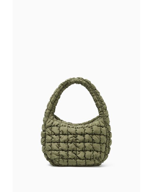 COS Green Quilted Mini Bag