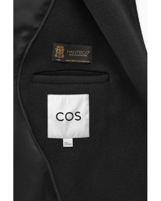 COS Black Oversized Wool-blend Coat (petite)