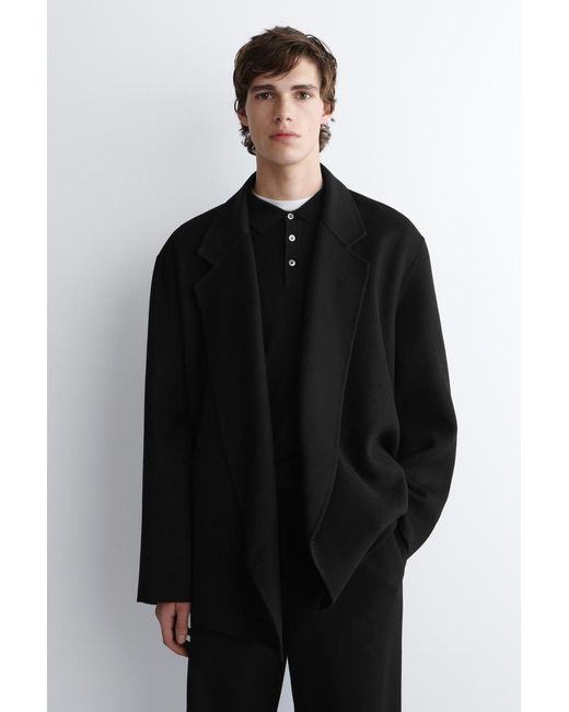 COS Doubleface-Hemdjacke Aus Wolle in Black für Herren