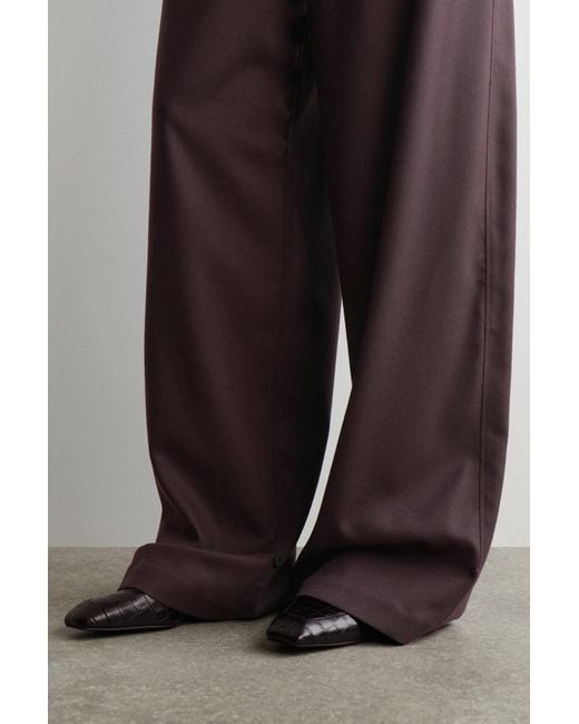 COS Red Wool-Flannel Pants