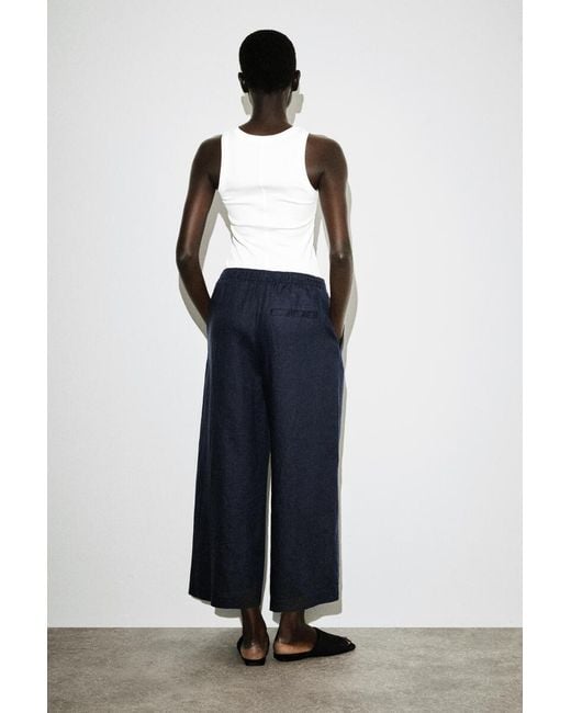 COS Blue Linen Culottes