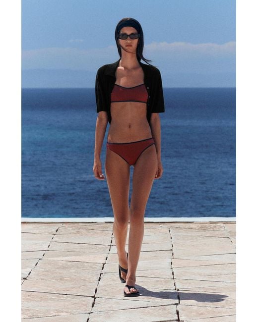 COS Red Contrast-Trimmed Bikini Briefs