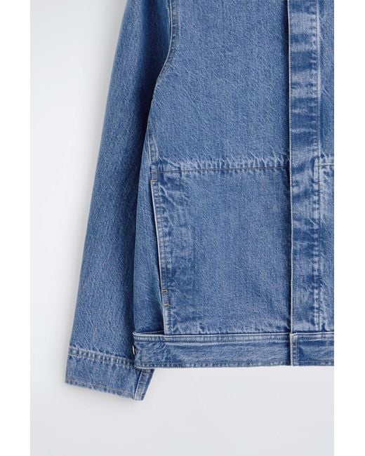 COS Blue Minimal Denim Jacket for men