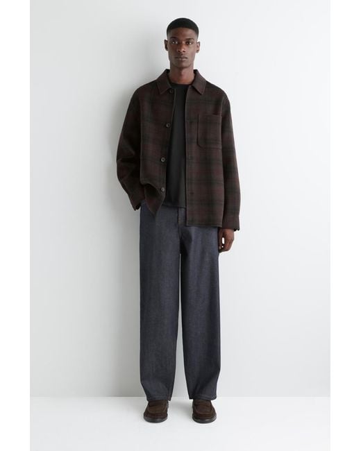 COS Black Double-Faced Wool Overshirt for men