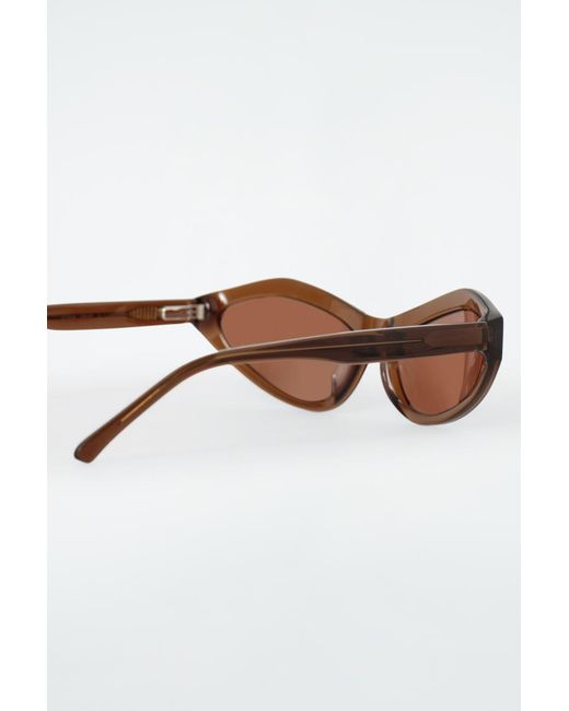 COS Brown Angular Cat-eye Sunglasses