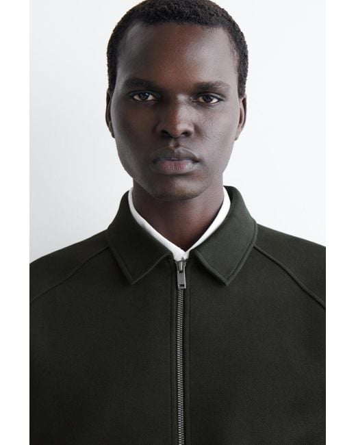 COS Black Cotton-Jersey Bomber Jacket for men