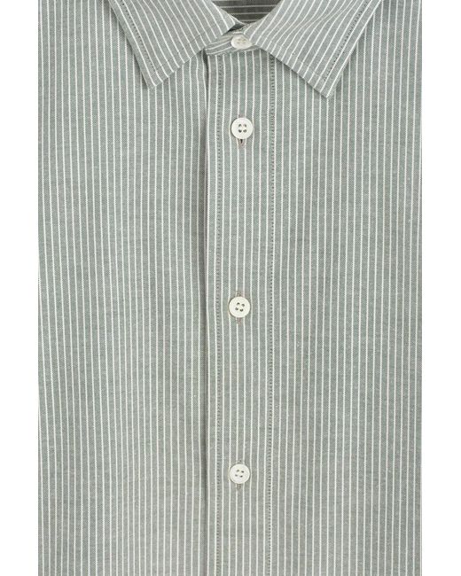 COS Gray Cotton Oxford Shirt for men
