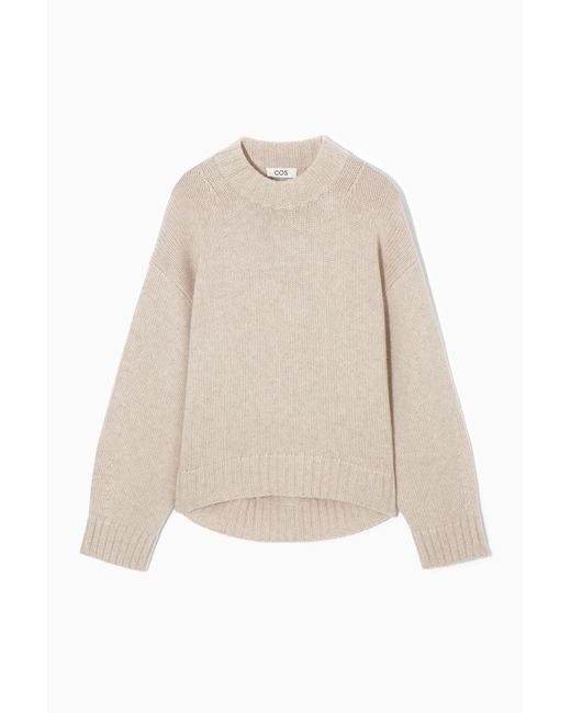 COS Natural Chunky Pure Cashmere Crew-neck Sweater