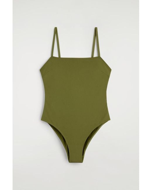 COS Green Bonded Swimsuit