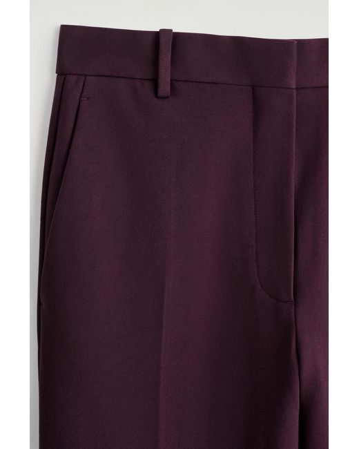 COS Purple Milano Straight-Leg Pants