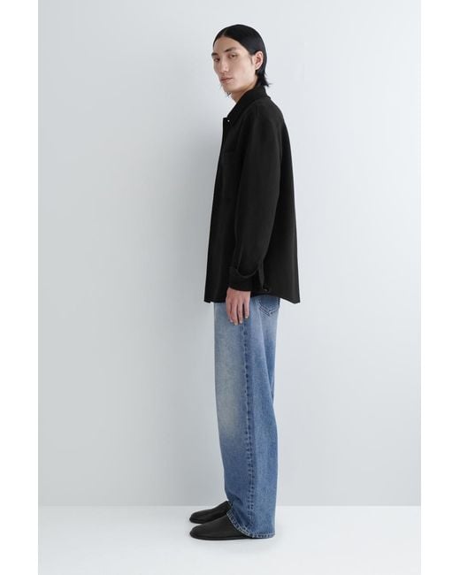 COS Black Double-Faced Wool Overshirt for men