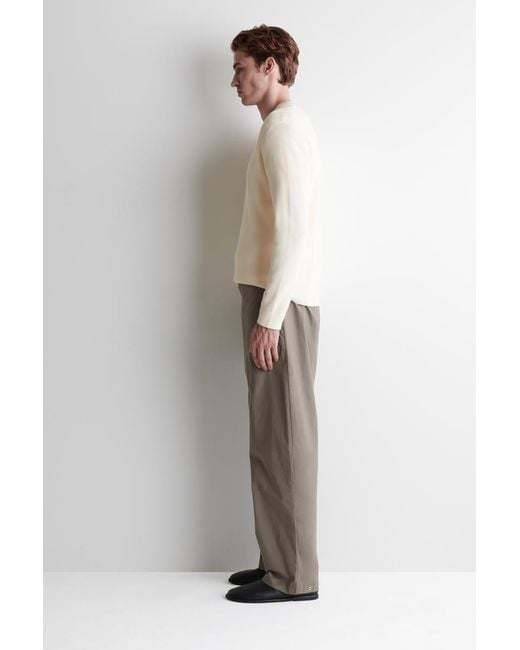 COS Natural Cotton Crew-Neck Sweater for men