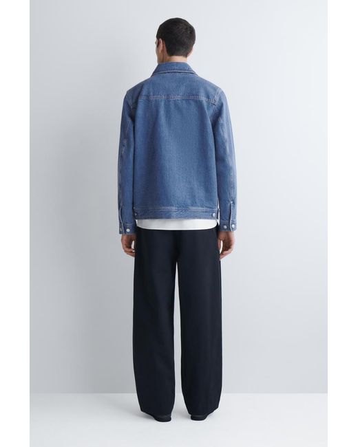 COS Blue Minimal Denim Jacket for men