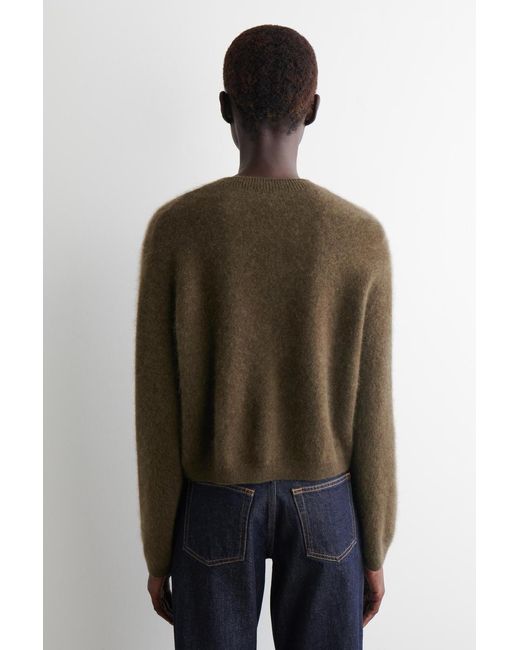 COS Pure Brushed-cashmere Cardigan in Natural | Lyst