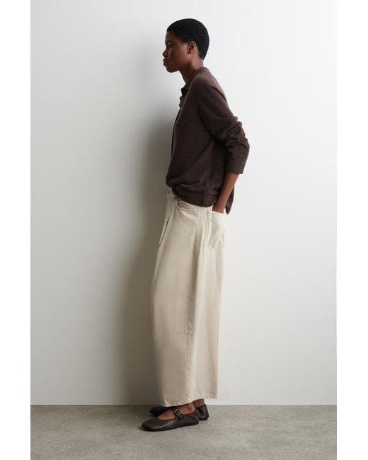 COS Natural Twine Barrel-Leg Jeans