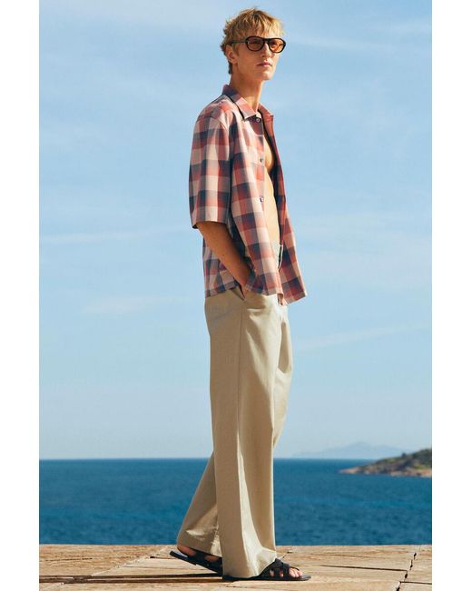 COS Red Checked Wool-Blend Shirt for men