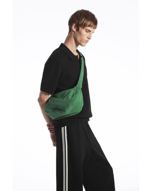 COS Green Crossbody Saddle Bag - Nylon for men