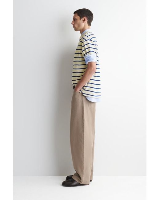 COS Natural Mallow Relaxed-Fit Barrel-Leg Jeans for men