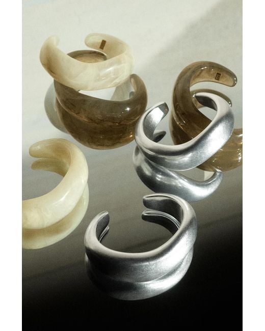 COS Yellow Chunky Curved Bangle