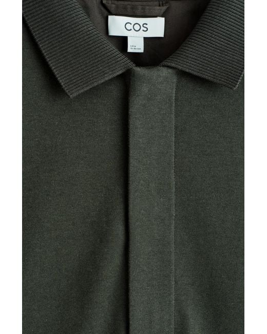 COS Green Jersey Harrington Jacket for men