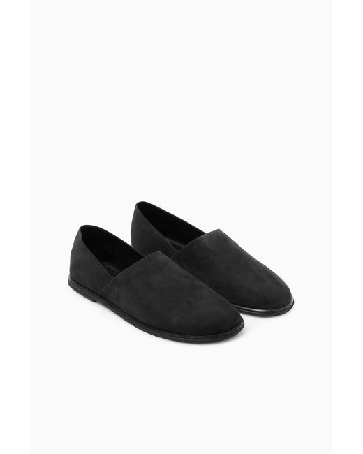 COS Black Suede Loafers for men