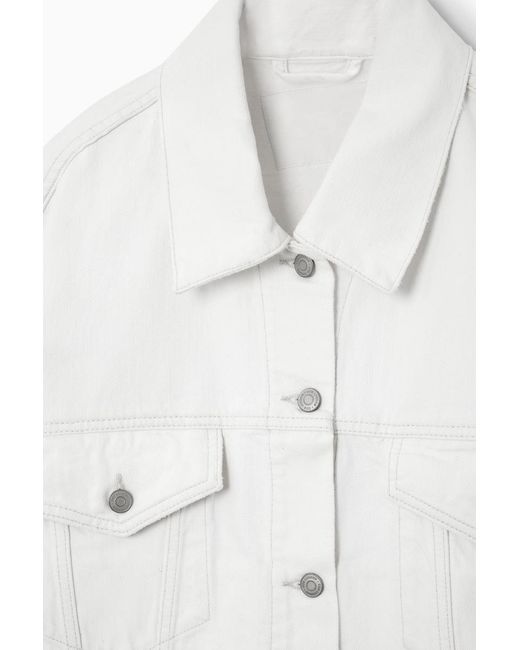 COS White Oversized Denim Jacket