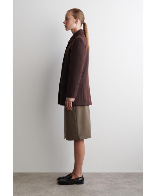 COS Brown Tailored Wool Jacket